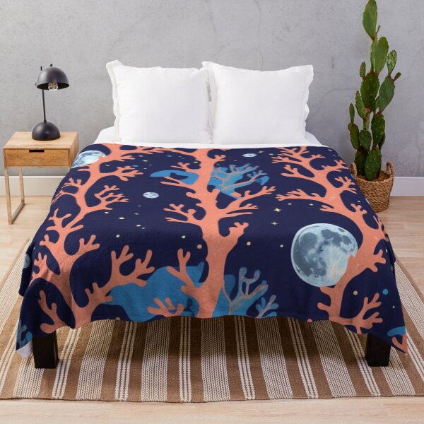 Item preview, Midnight Coral Forest Pattern Celestial Ocean Night Design designed and sold by Trueways.