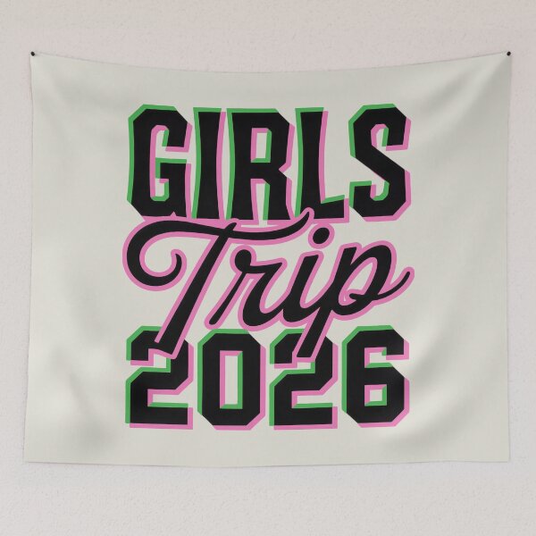Item preview, Girls Trip 2026 Bold Pink Green Celebration Design designed and sold by SplashTastic.