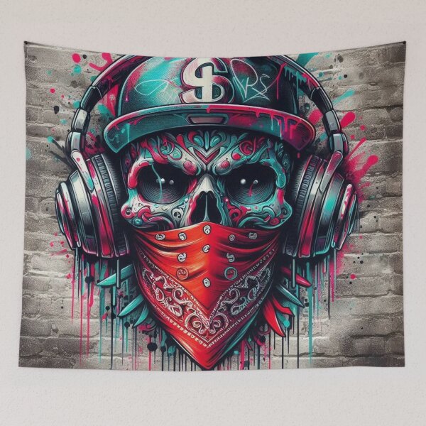 Item preview, Graffiti Skull Vibes – Urban Snapback Street Art Design designed and sold by Tune Me.