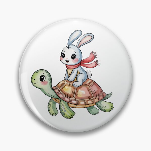 Item preview, Cute Bunny Riding Turtle designed and sold by naragon4289.