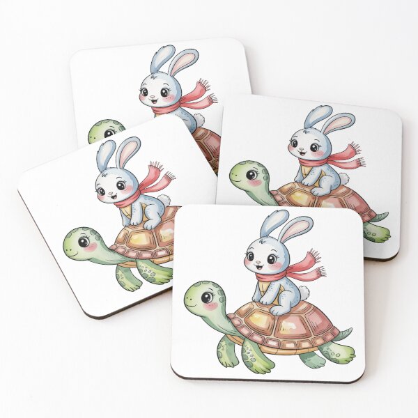Item preview, Cute Bunny Riding Turtle designed and sold by naragon4289.