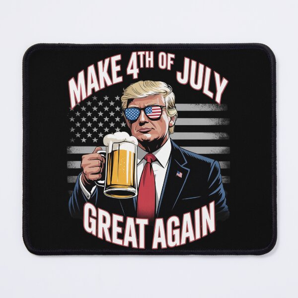 Item preview, Trump Make 4th of July Great Again Men Drinking Beer 1 designed and sold by InspiredFoul.