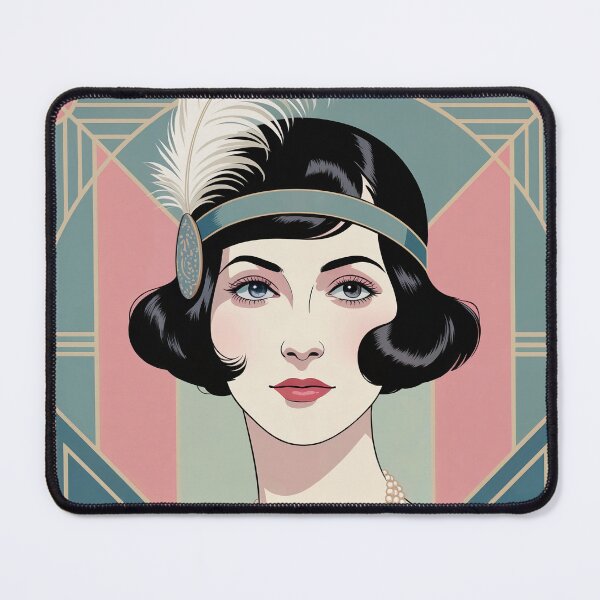 Item preview, George Barbier inspired portrait of a fashionable woman designed and sold by Tamas Das.