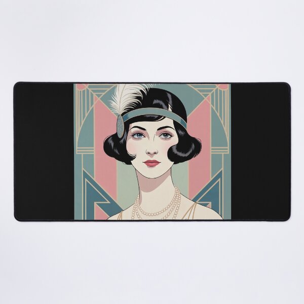 Item preview, George Barbier inspired portrait of a fashionable woman designed and sold by Tamas Das.