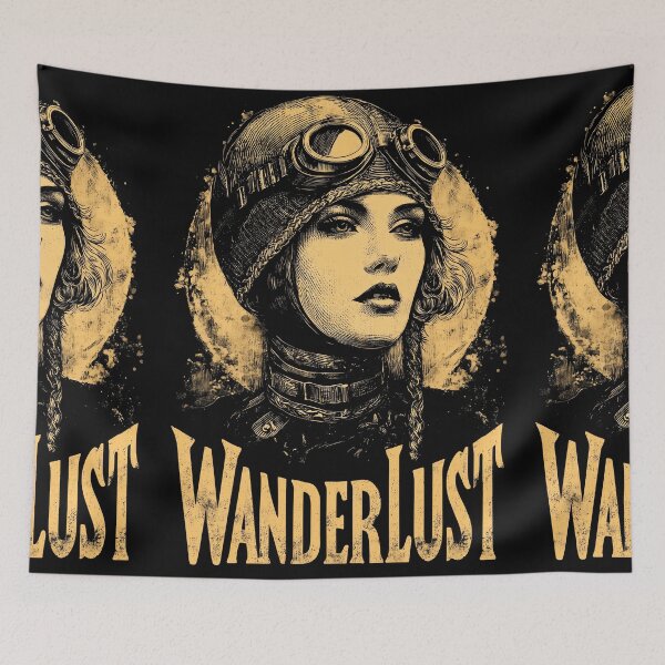 Item preview, Portrait of female pilot with goggles retro sepia style designed and sold by Piotrek0001.