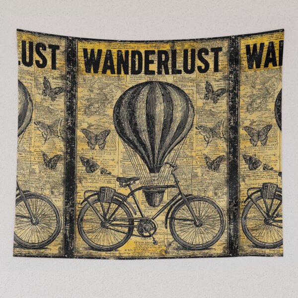 Item preview, Bicycle with balloon and butterflies in collage style designed and sold by Piotrek0001.