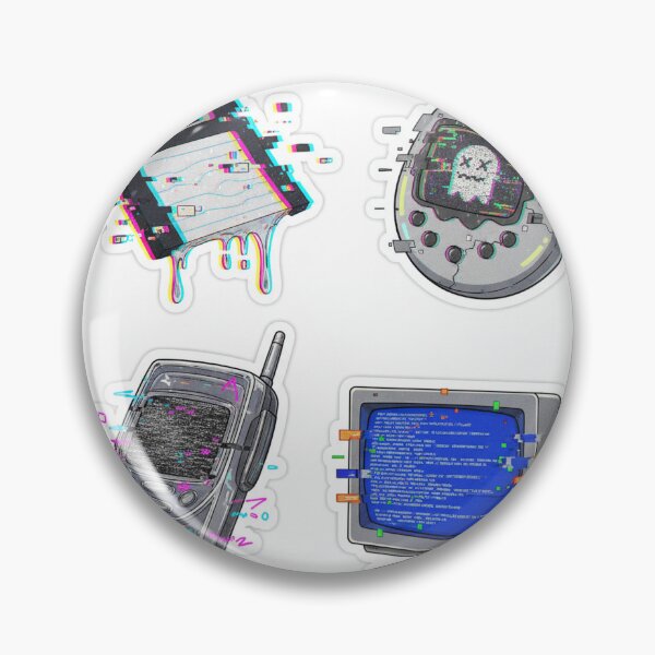 Item preview, Vaporwave Glitch Art of Classic 90s Tech and Y2K Gadgets designed and sold by MyEz Style.