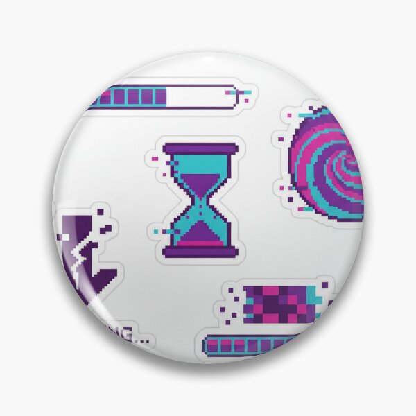 Item preview, Pixel Art Loading, Buffering, and Glitch Progress Icons Set designed and sold by MyEz Style.