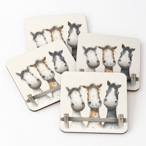 Item preview, Cute Happy Horse ' Three Ponies ' Designs BY SHiRLeY MacARTHuR designed and sold by Shirley MacArthur Art.