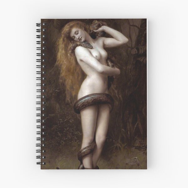 Item preview, Lilith with the Snake – John Collier Pre-Raphaelite Mythological Portrait designed and sold by Art Outlaws.