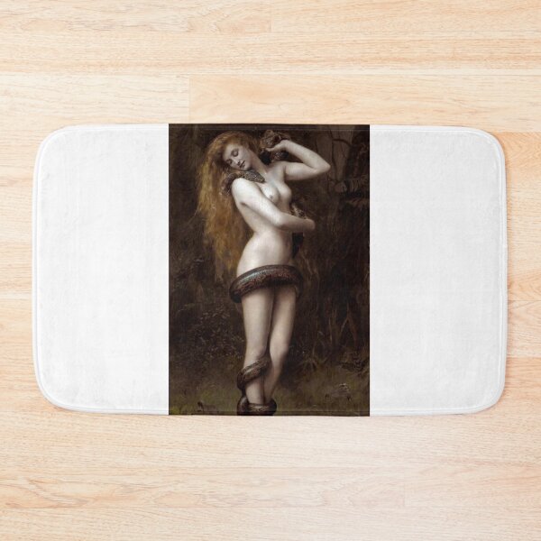 Item preview, Lilith with the Snake – John Collier Pre-Raphaelite Mythological Portrait designed and sold by Art Outlaws.