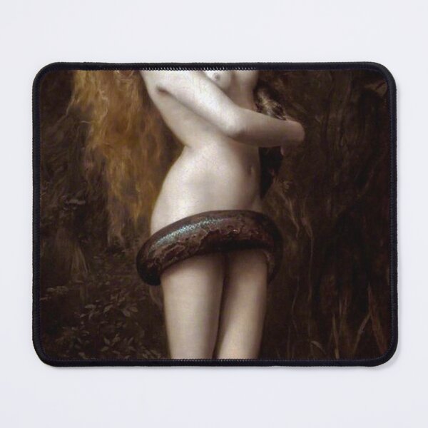 Item preview, Lilith with the Snake – John Collier Pre-Raphaelite Mythological Portrait designed and sold by Art Outlaws.