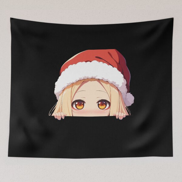 Item preview, Danmachi Ais Wallenstein Danmachi Chibi Kawaii Christmas Peeker Anime Girl Holiday Softness designed and sold by HumbertoValveno.
