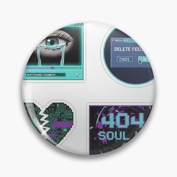 Item preview, Retro Tech Art Exploring Digital Emotions and Melancholy designed and sold by MyEz Style.