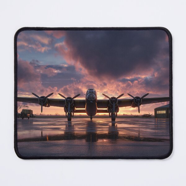 Item preview, RAF Airfield In Early Morning Glow with Dew on the Ground designed and sold by Skyframe Aviation.
