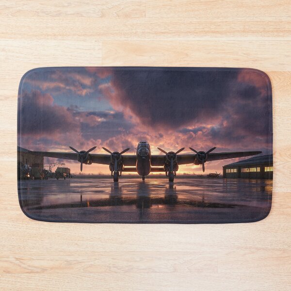 Item preview, RAF Airfield In Early Morning Glow with Dew on the Ground designed and sold by Skyframe Aviation.