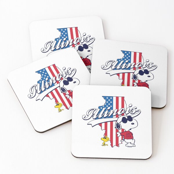 Item preview, Peanuts Vintage Cool Style Illinois USA Flag Design designed and sold by Teresa Kamden.