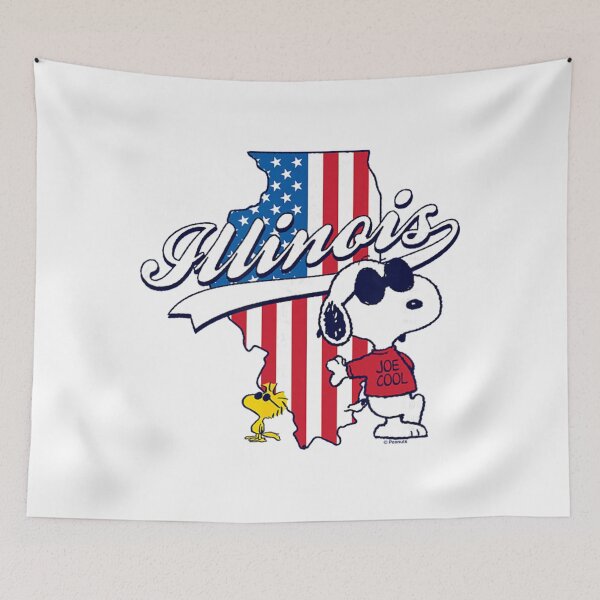 Item preview, Peanuts Vintage Cool Style Illinois USA Flag Design designed and sold by Teresa Kamden.