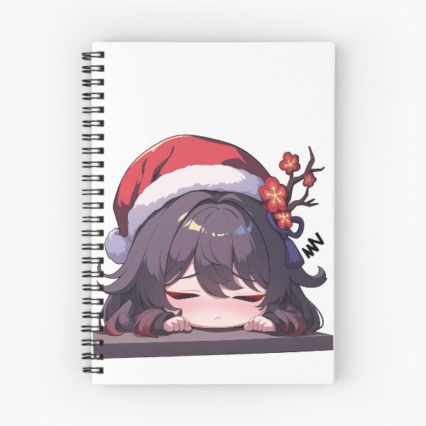 Item preview, Hu Tao Genshin Impact Game Christmas Peeker Chibi Kawaii Holiday Anime Girl designed and sold by HumbertoValveno.