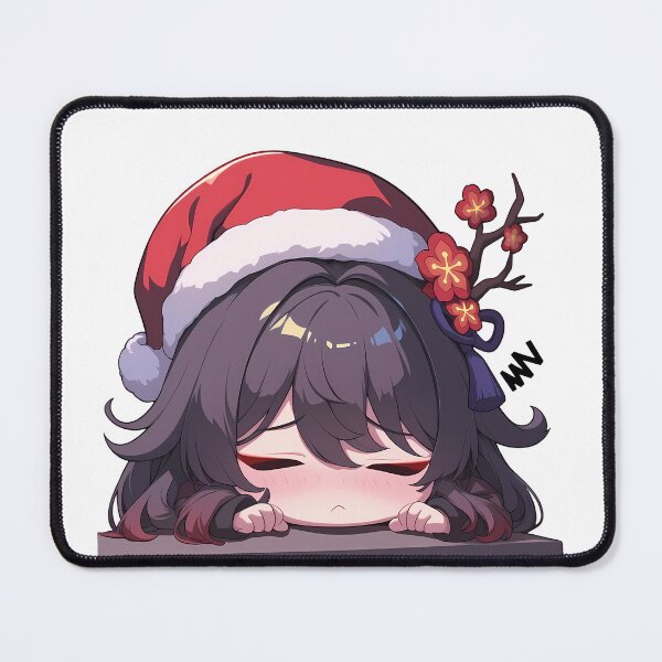 Item preview, Hu Tao Genshin Impact Game Christmas Peeker Chibi Kawaii Holiday Anime Girl designed and sold by HumbertoValveno.