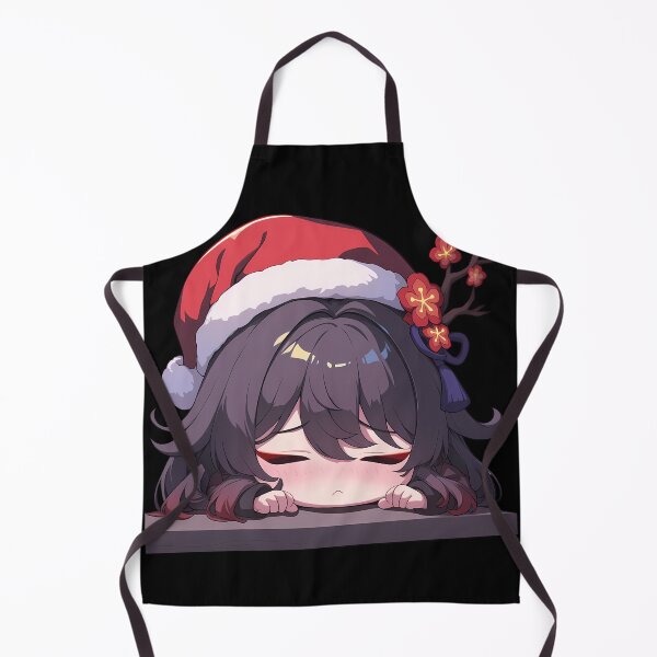 Item preview, Hu Tao Genshin Impact Game Christmas Peeker Chibi Kawaii Holiday Anime Girl designed and sold by HumbertoValveno.