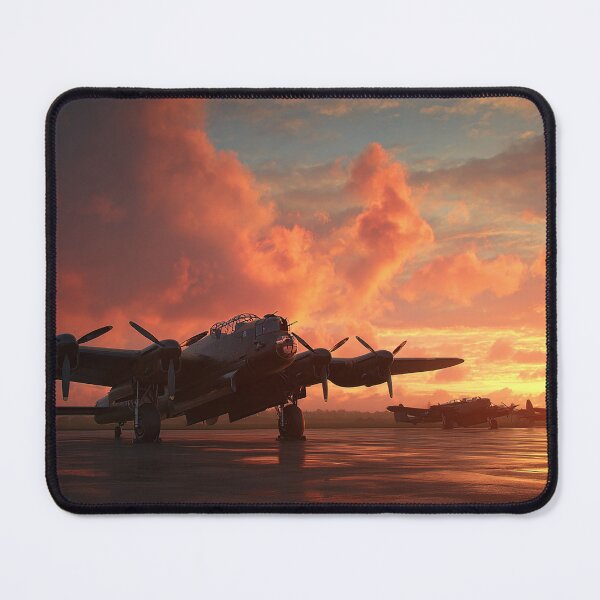 Item preview, Lincolnshire Airbase At Dawn over Open Fields designed and sold by Skyframe Aviation.