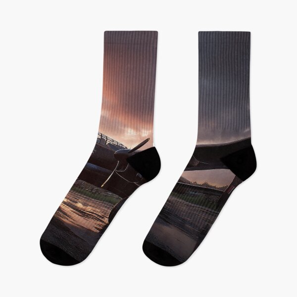 Item preview, Early Morning Airfield Under Soft Sunrise with Mist Rising designed and sold by Skyframe Aviation.