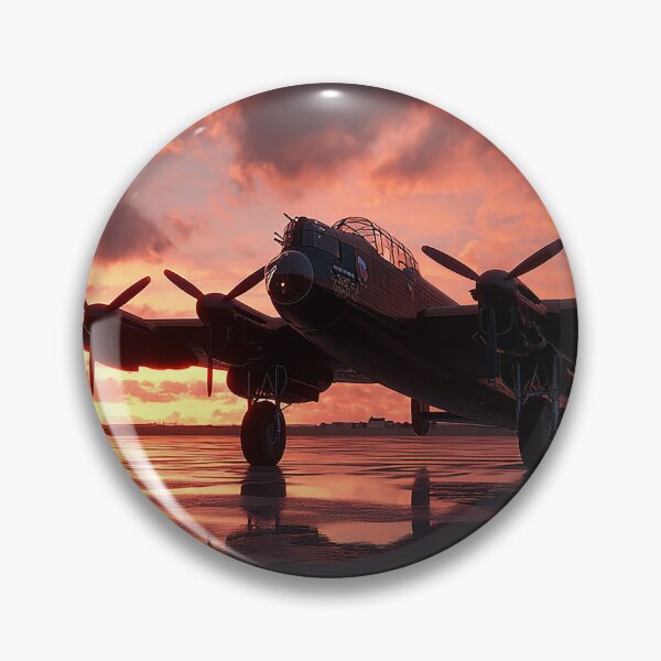 Artikelvorschau, RAF Bomber Command Base im Morgenlicht über das Rollfeld entworfen und verkauft von Skyframe Aviation.