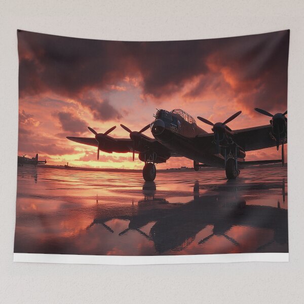 Item preview, RAF Bomber Command Base In Morning Light across the Tarmac designed and sold by Skyframe Aviation.