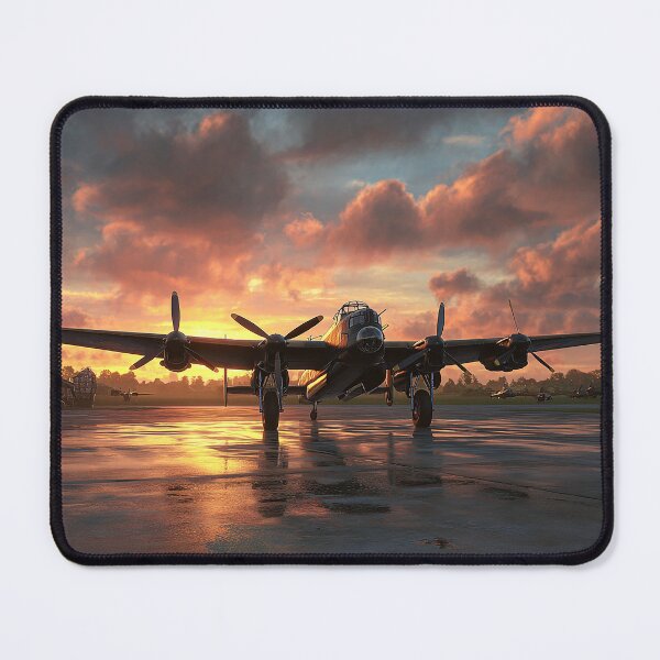 Item preview, Early Morning Airfield Under Soft Sunrise with Silhouetted Aircraft designed and sold by Skyframe Aviation.