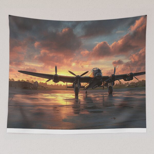 Item preview, Early Morning Airfield Under Soft Sunrise with Silhouetted Aircraft designed and sold by Skyframe Aviation.