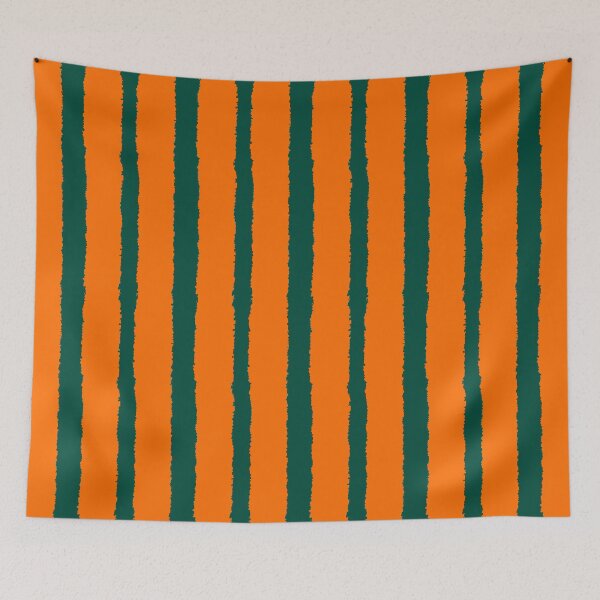 Item preview, Bold Orange and Green Rough-Edge Stripe Seamless Pattern designed and sold by UniqueDesign751.