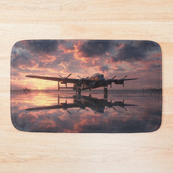 Item preview, Lincolnshire Dawn Airfield In Morning Light in Wartime Atmosphere designed and sold by Skyframe Aviation.