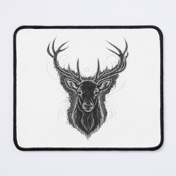 Item preview, Majestic Stag Deer Head Pencil Sketch Wildlife Nature Art designed and sold by haitrieuic96.