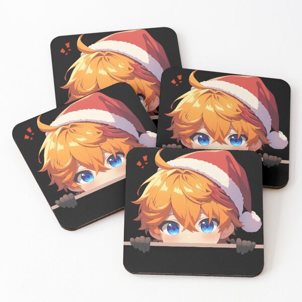 Item preview, Tartaglia Childe Genshin Impact Game Chibi Kawaii Christmas Peeker Anime Christmas Magic designed and sold by HumbertoValveno.