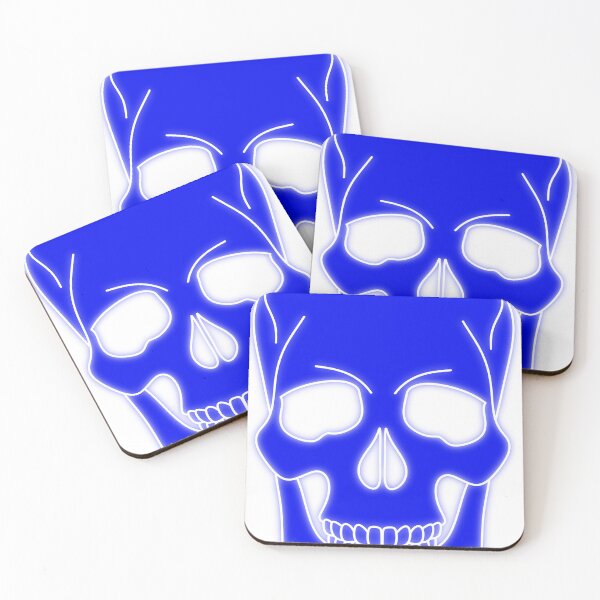 Item preview, Blue skull neon designed and sold by PerfectLineArt.