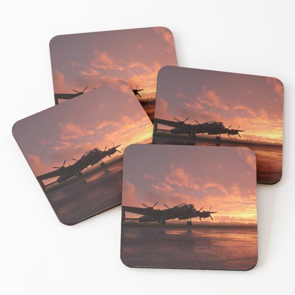 Item preview, WW2 Bomber Base Under Soft Sunrise under Clear Skies designed and sold by Skyframe Aviation.