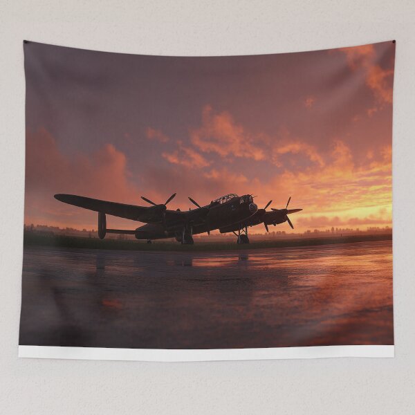 Item preview, WW2 Bomber Base Under Soft Sunrise under Clear Skies designed and sold by Skyframe Aviation.