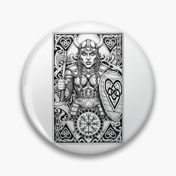 Item preview, Viking Queen Of Hearts Playing Card Norse Woman Mythology designed and sold by GrandeDuc.