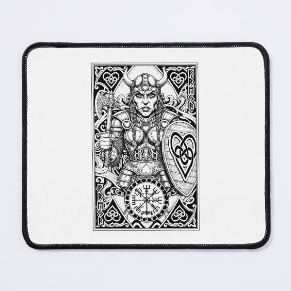 Item preview, Viking Queen Of Hearts Playing Card Norse Woman Mythology designed and sold by GrandeDuc.