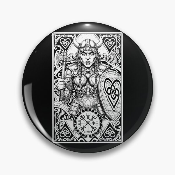 Item preview, Viking Queen Of Hearts Playing Card Norse Woman Mythology designed and sold by GrandeDuc.