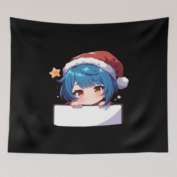 Item preview, Xingqiu Genshin Impact Game Chibi Kawaii Christmas Peeker Anime Seasonal Holiday Charm designed and sold by HumbertoValveno.