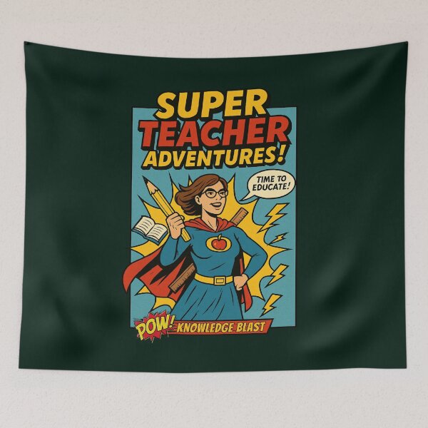 Item preview, Super Teacher Comic Hero – Knowledge Power  designed and sold by SidTastic .