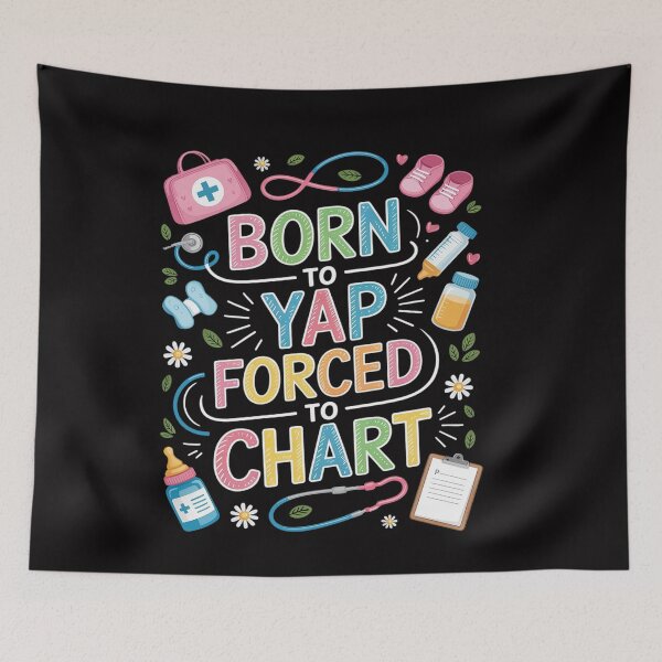 Item preview, Born To Yap Forced To Chart designed and sold by ConceptThena.