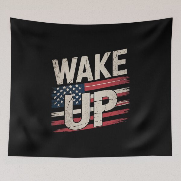 Item preview, Wake Up America 2024 election Harris vs trump  designed and sold by InspiredFoul.