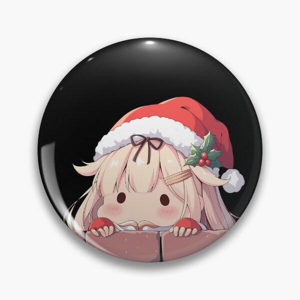 Item preview, Kancolle Yuudachi Kantai Collection Chibi Kawaii Christmas Peeker Anime Girl Holiday Joy designed and sold by HumbertoValveno.