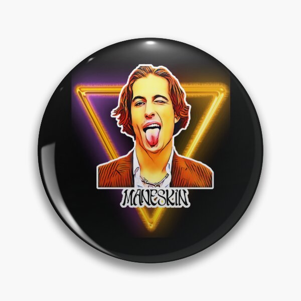 Item preview, Damiano David Retro Neon Portrait – Bold Artistic Style designed and sold by markelhovardt.