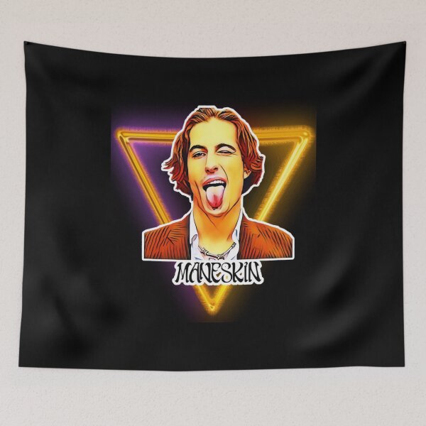 Item preview, Damiano David Retro Neon Portrait – Bold Artistic Style designed and sold by markelhovardt.