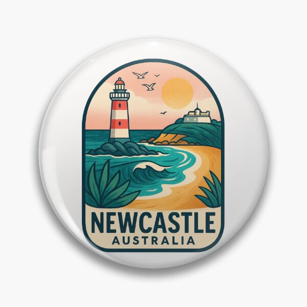 Item preview, Nobbys Lighthouse and Fort Scratchley in Newcastle NSW designed and sold by Places On Earth.