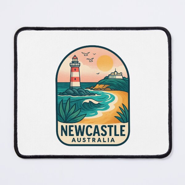 Item preview, Nobbys Lighthouse and Fort Scratchley in Newcastle NSW designed and sold by Places On Earth.